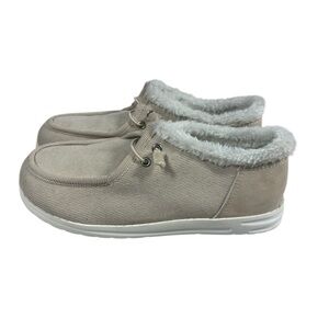 Fleece lined slip on comfy shoes 8.5 men new